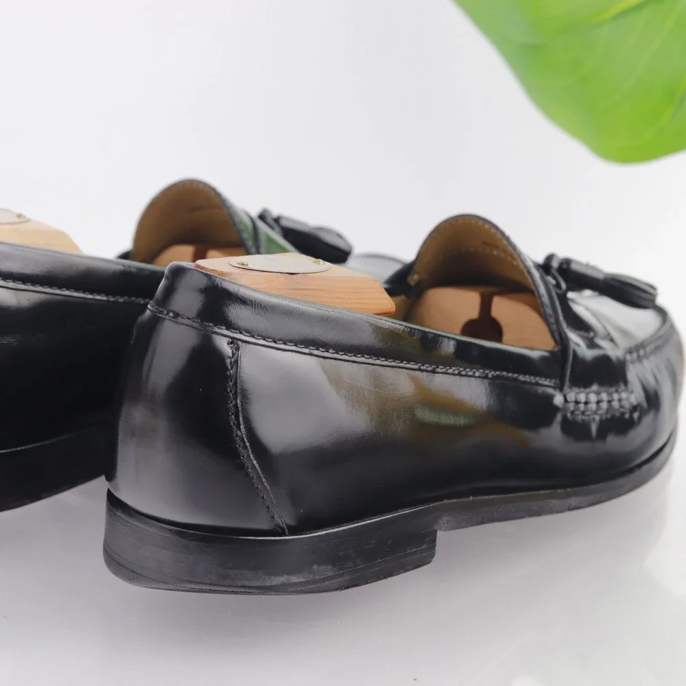Cole Haan Mens Pinch Grand Tasseled Loafers Size 10 M Black Leather Dress Shoes